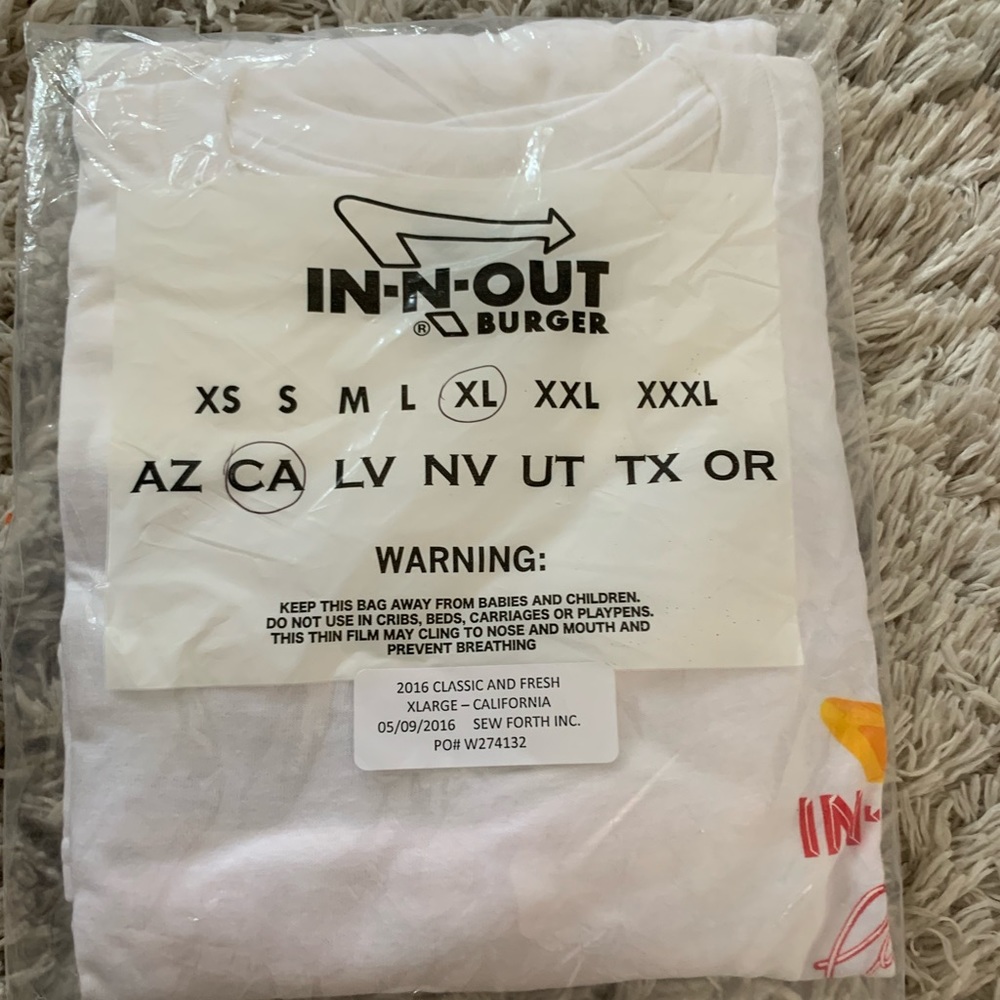 In n out shirt